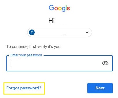 how to change Gmail password